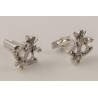 Silver sextant cufflinks