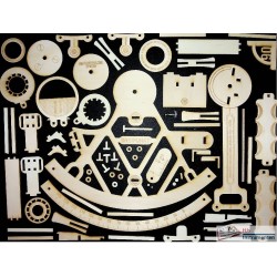 Dreipunkt wooden sextant model