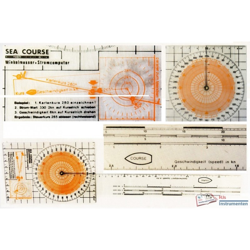 Sea course protractor