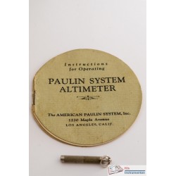 Paulin system precision altimeter American Paulin Altimeter