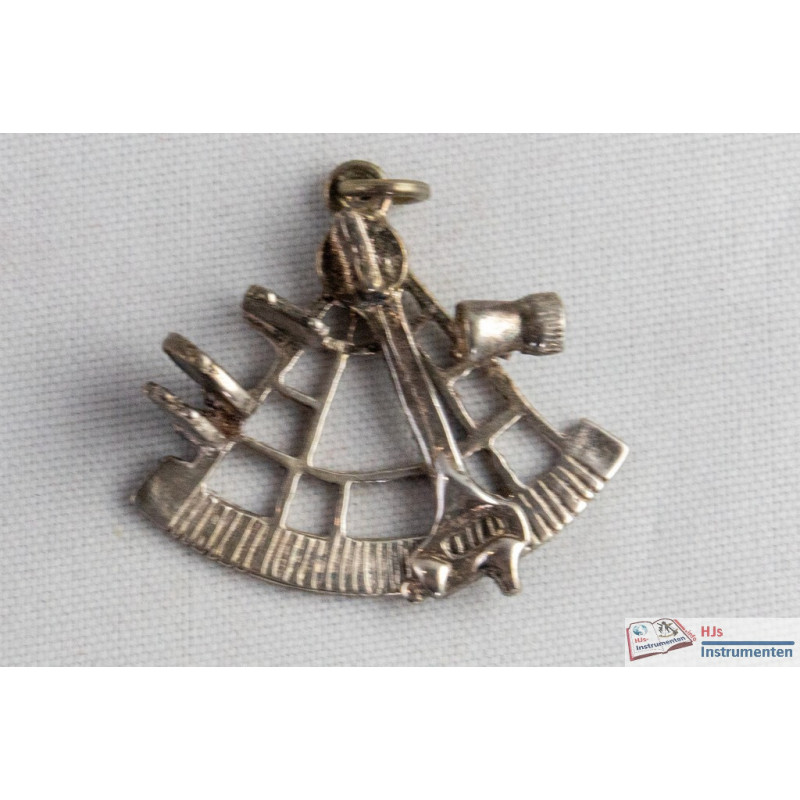 Silver sextant pendant