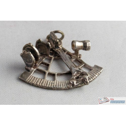 Silver sextant pendant